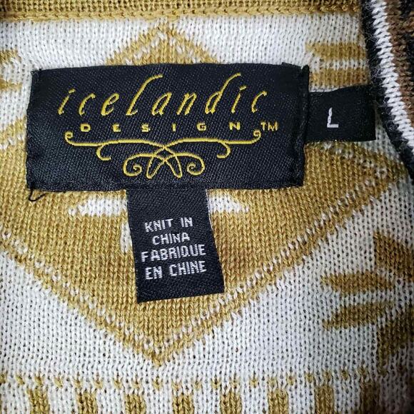 Icelandic Design Women's Open Front Cardigan Sweater Size Small Wool Blend - Picture 7 of 10